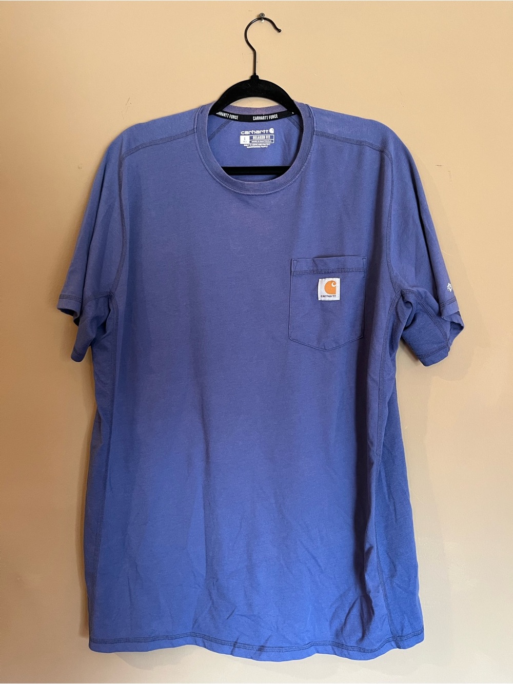 Carhartt Force Relaxed Fit Blue Pocket T-Shirt